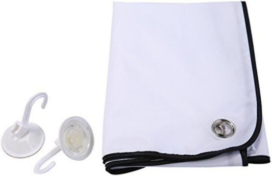 Delantal De Barba Impermeable De RUII, Para Adulto, Barbero, Tela, Blanco, 130X82Cm