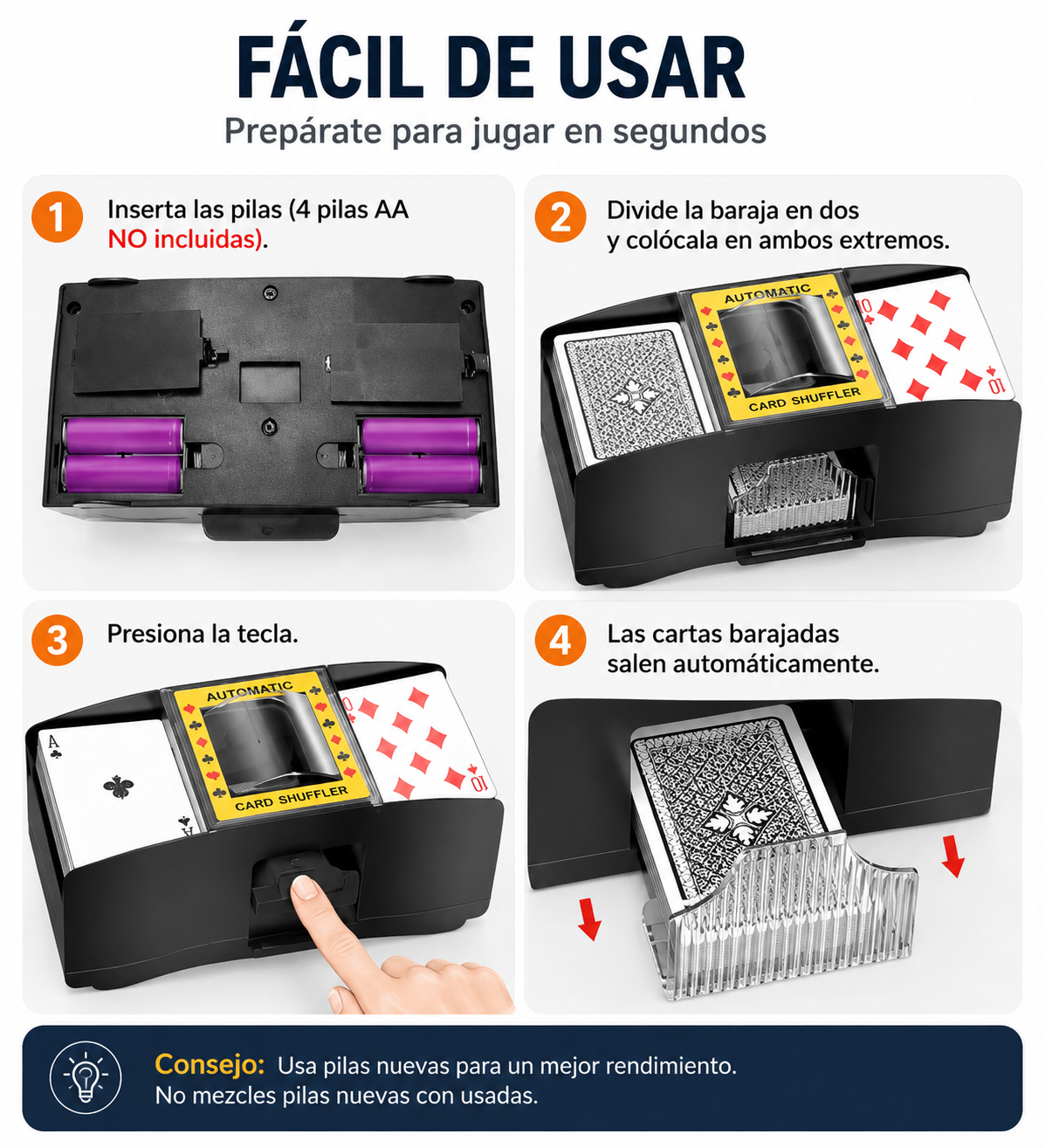 Barajador De Cartas Automático