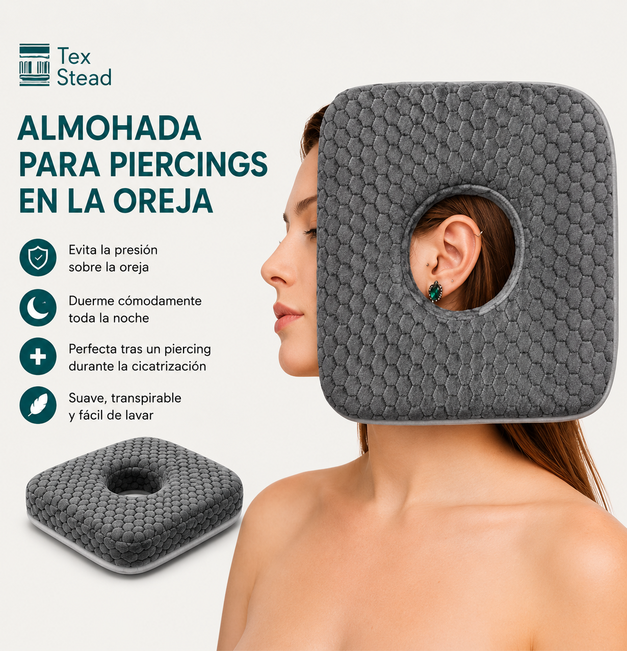 Almohada Oreja Piercings