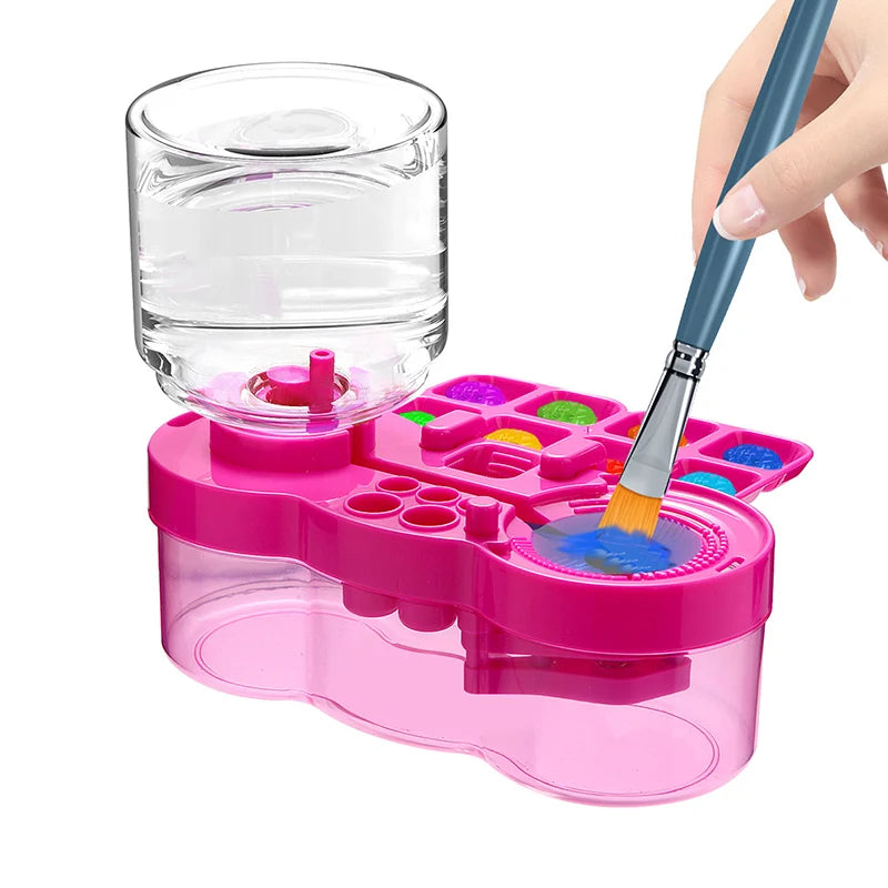 Water Cycle Paint Brush Cleaner Watercolor Brush Rinser Flush Brush Box Rinse Oil-Based Paints Cleaning for Paints Art Supplies