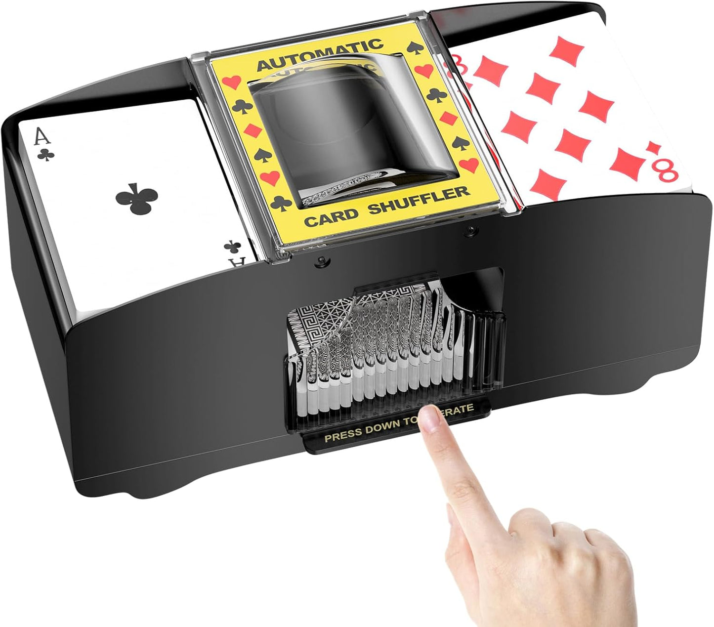 Barajador De Cartas Automático, Repartidor De Cartas Giratorio, Mezclador De Cartas De Póker, Card Shuffler, Máquina Barajadora De Cartas, Máquina Mezcladora De Tarjetas, Para UNO, Blackjack | Mezclador De Cartas De Póker, Card Shuffler, Máquina Barajadora De Cartas, Máquina Mezcladora De Tarjetas Para UNO, Blackjack