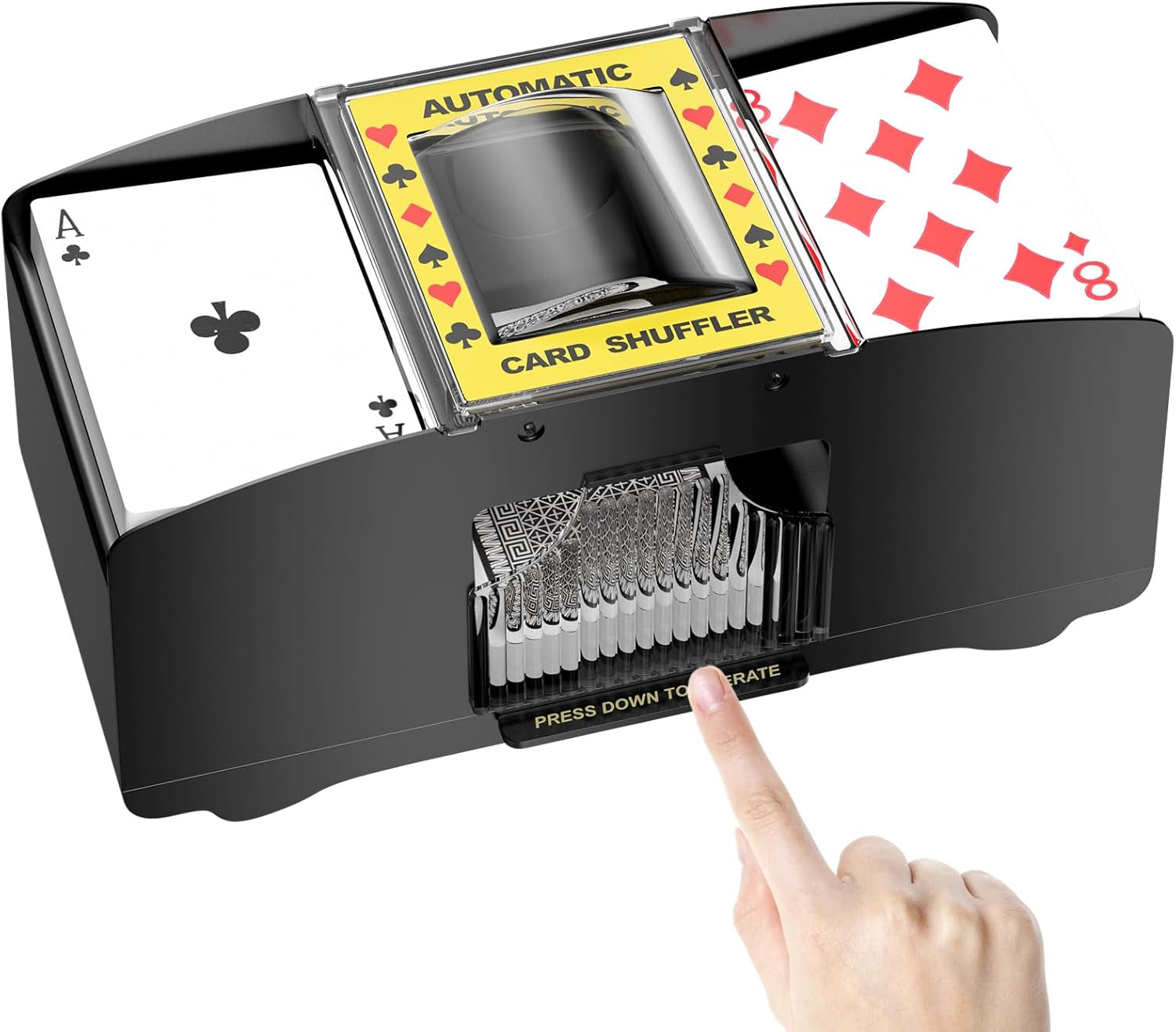Barajador De Cartas Automático, Repartidor De Cartas Giratorio, Mezclador De Cartas De Póker, Card Shuffler, Máquina Barajadora De Cartas, Máquina Mezcladora De Tarjetas, Para UNO, Blackjack | Mezclador De Cartas De Póker, Card Shuffler, Máquina Barajadora De Cartas, Máquina Mezcladora De Tarjetas Para UNO, Blackjack