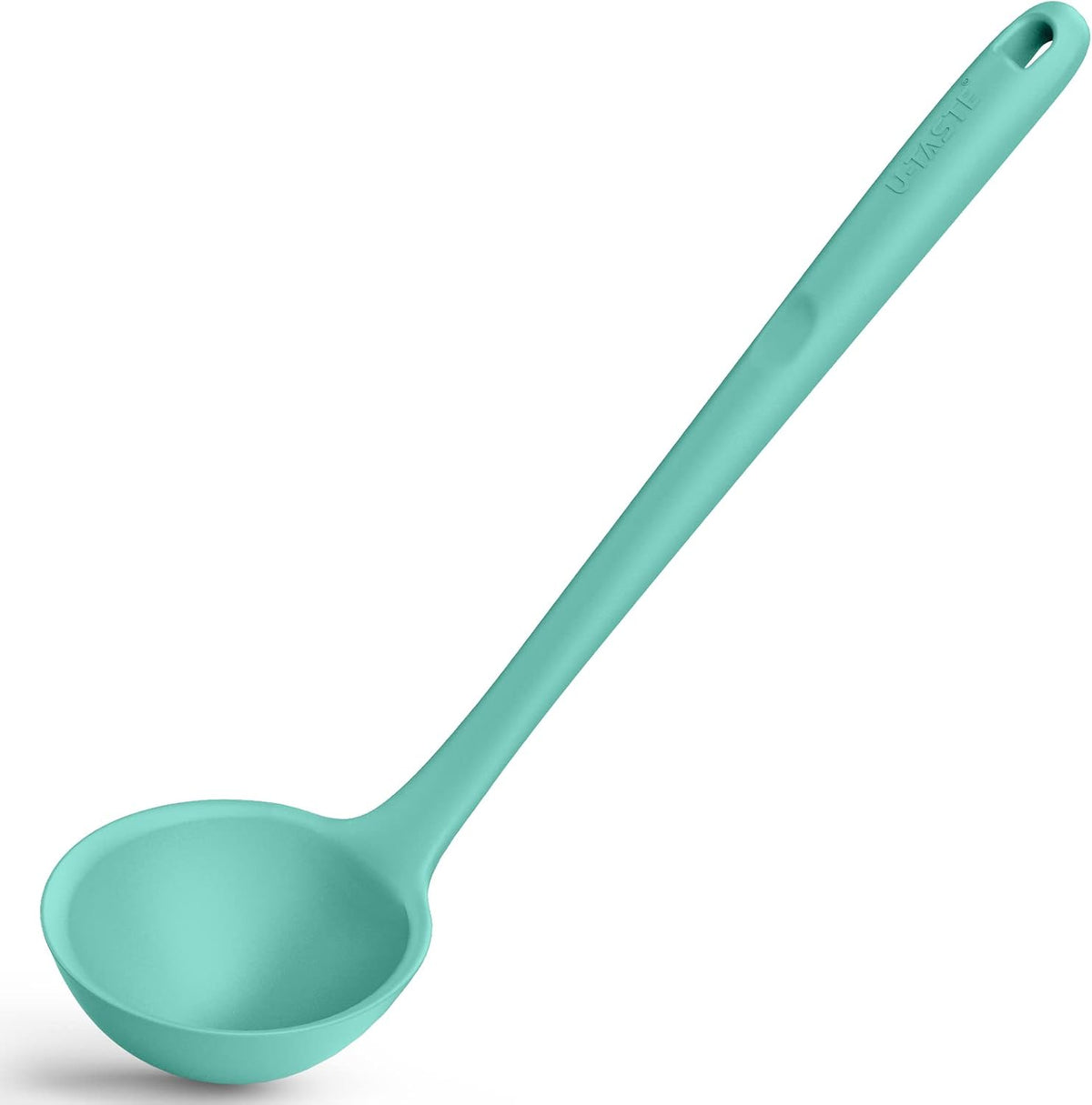 U-Taste 34 Cm Cucharón Silicona Sopa, Resistente Calor 315℃, Naranja