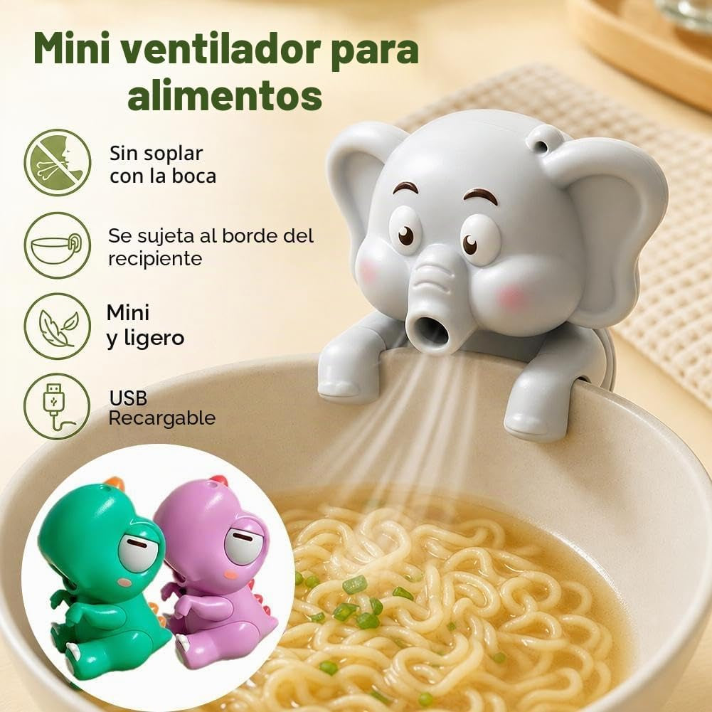 Mini Ventilador De Refrigeración Con Clip Para Taza Y Cuenco, Ventilador De Refrigeración De Alimentos Manos Libres Y Enfriador De Café, Bonito Soplador De Comida Con Forma De Gato Para Sopa Caliente