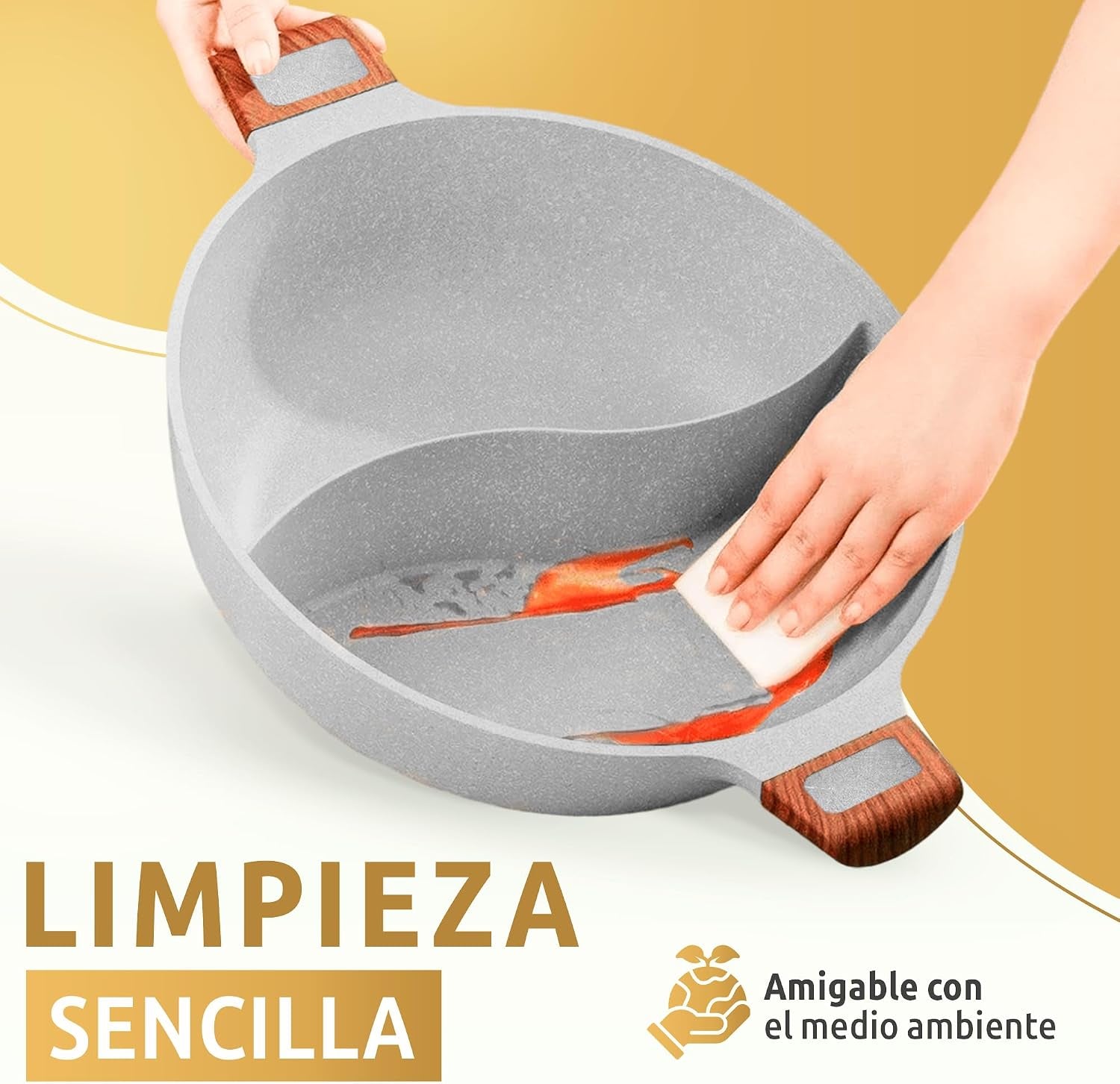 JUPPLIES - Cacerola De Cocina 18 Cm Con Separador Para Doble Cocinado - Sarten De Aluminio Fundido Y Antiadherente Con Tapa De Cristal - Para Todo Tipo De Cocinas - Inducción Y Vitroceramica