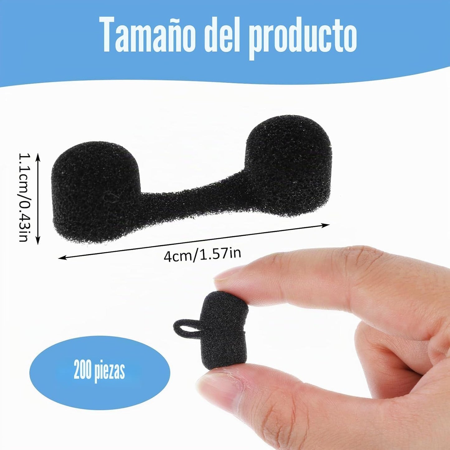 200 Piezas Filtro De Tapón Nasal Desechable Filtro De Polvo Nasal De Esponja a Granel Filtro De Fosa Nasal Para Bronceado En Spray Soldadura Alergias Al Polvo Áreas De Construcción De Polvo