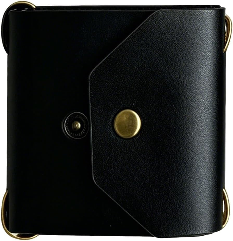 Upgraded Slim Leather Cash Wrap Wallet with 3 Adjustable Snaps, Quick Access Money Organizer, Compact Bill Holder with Elastic Bands for Daily Carry
