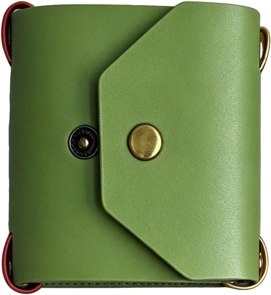 Upgraded Slim Leather Cash Wrap Wallet with 3 Adjustable Snaps, Quick Access Money Organizer, Compact Bill Holder with Elastic Bands for Daily Carry