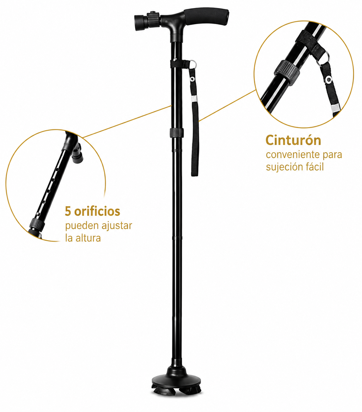 Bastón Plegable Con Luz LED