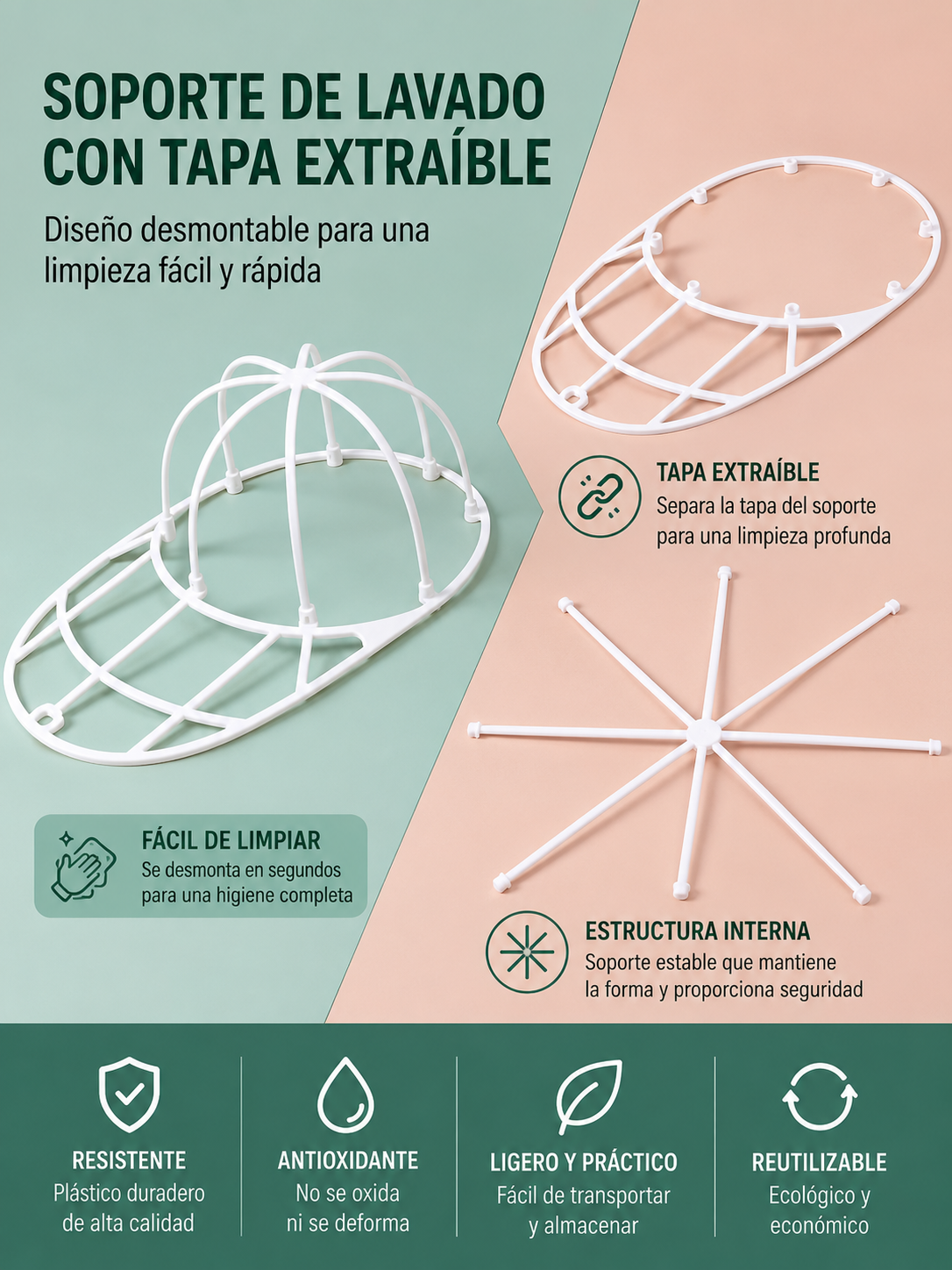 2 Moldes Para Lavar Gorras