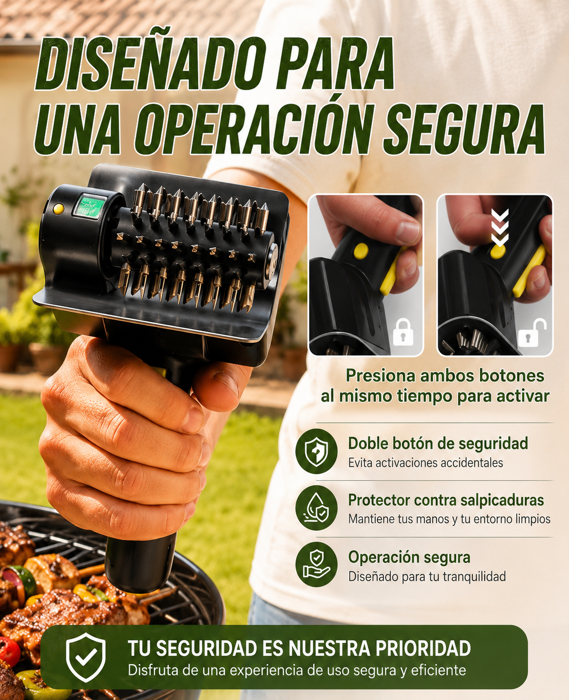 Cepillo BBQ Eléctrico