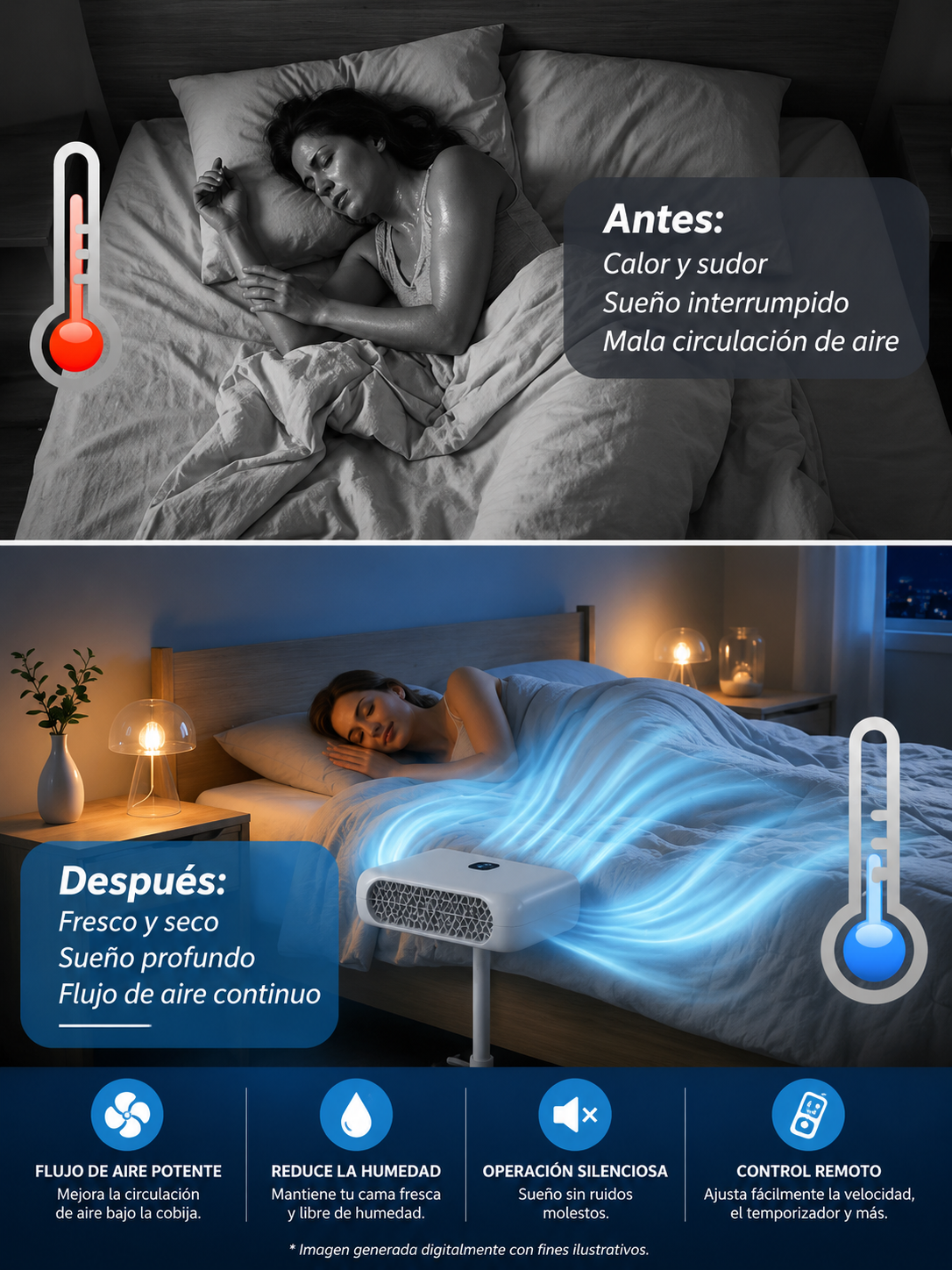 Ventilador De Cama
