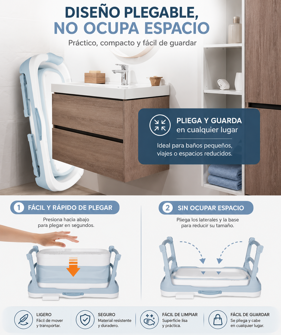 Bañera Plegable