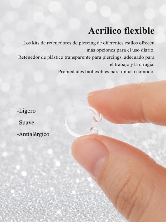 48 Piercings Acrílicos Transparentes
