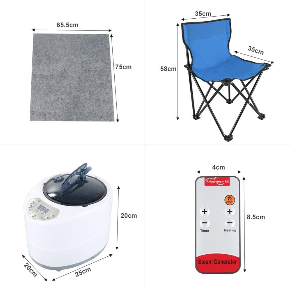 Turefans Sauna Hogar Portátil, 1000W (Negro)
