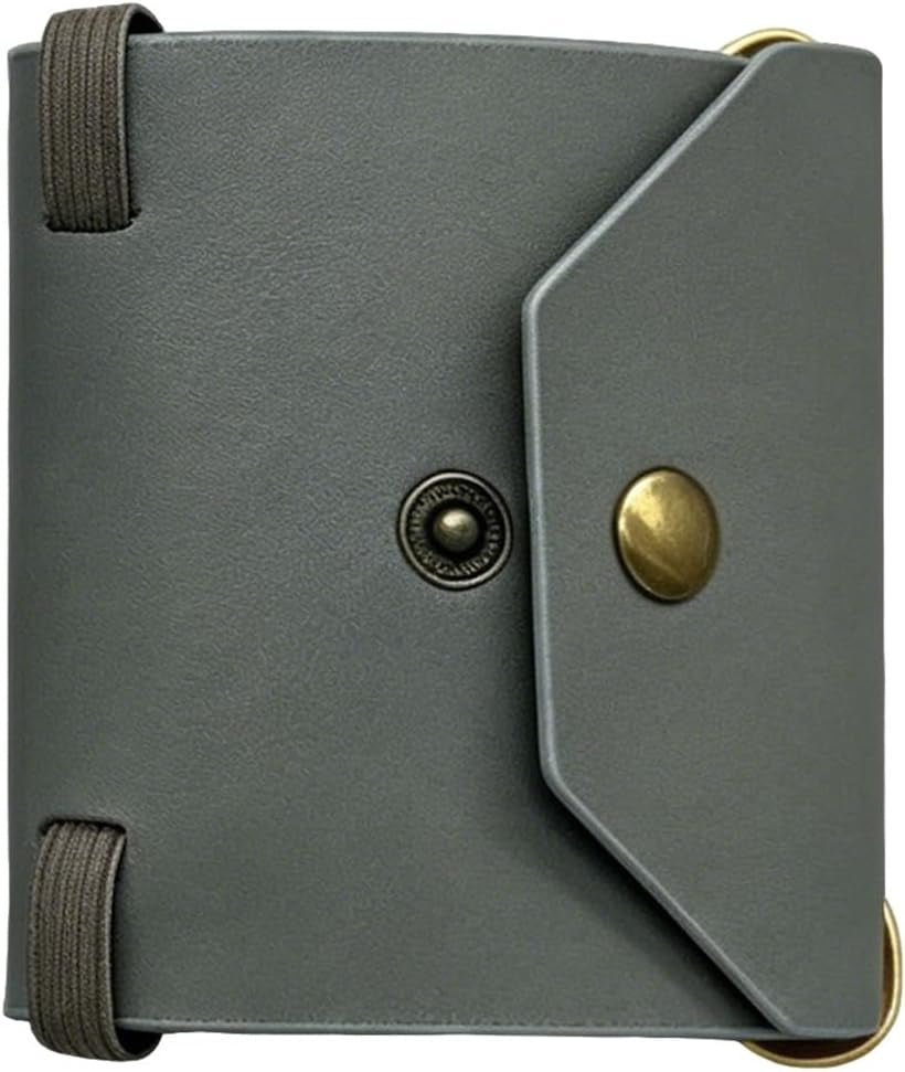 Upgraded Slim Leather Cash Wrap Wallet with 3 Adjustable Snaps, Quick Access Money Organizer, Compact Bill Holder with Elastic Bands for Daily Carry