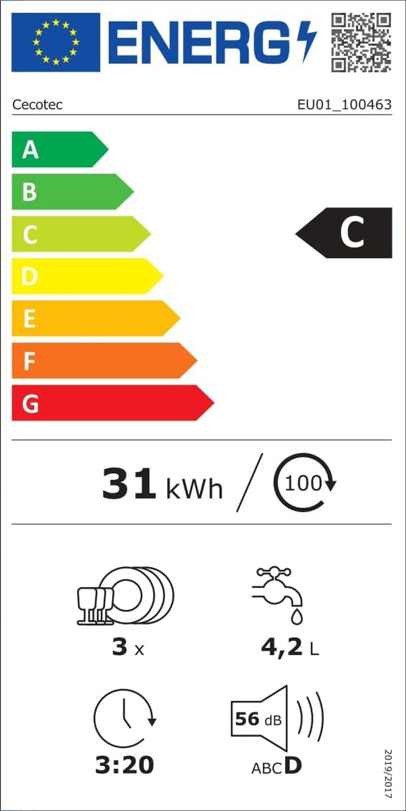 Cecotec Lavavajillas Compacto Libre Instalación Sobremesa Bolero Aguazero 1100. 3 Cubiertos, Bajo Consumo, 6 Programas, Touch Control Panel, Funciones Como Long Storage Y Delay Start, Blanco