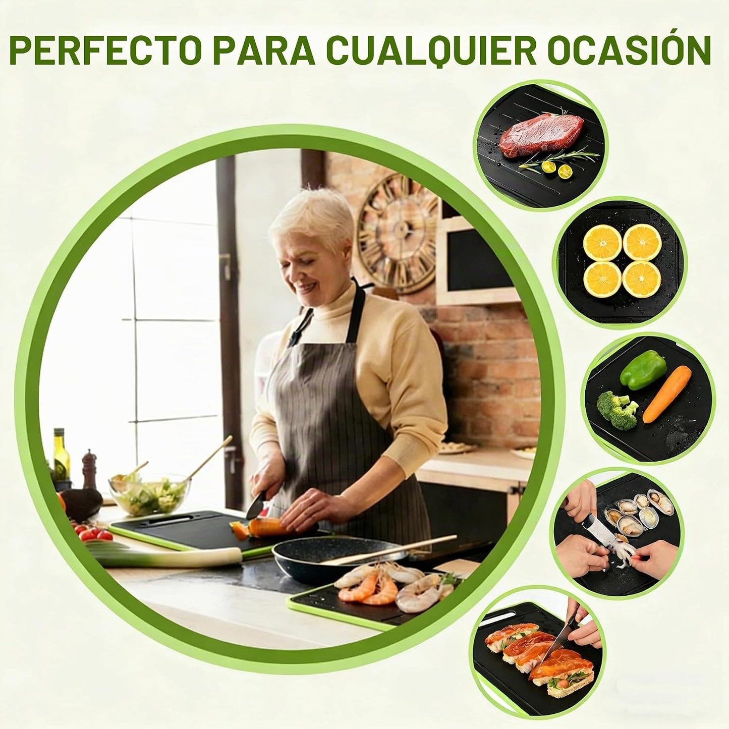 Tabla De Descongelación 4 En 1, Bandejas De Descongelación Rápida, Descongelar, Cortar, Rallador Especias Y Afilador Cuchillos, Placa De Descongelación Rápida De Alimentos (31.1X21Cm)